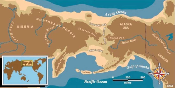 Sebelum Lapisan Es Purba Mencair, Selat Bering Merupakan Daratan Penghubung Asia dan Amerika Utara