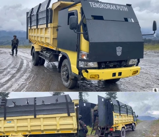 Fuso Canter Autobot Tengkorak Putih Jadi Andalan Yonif Raider 303 Kostrad di Papua