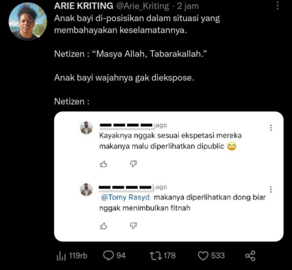 Jawaban Menohok Arie Kriting usai sang Anak Kena Body Shaming