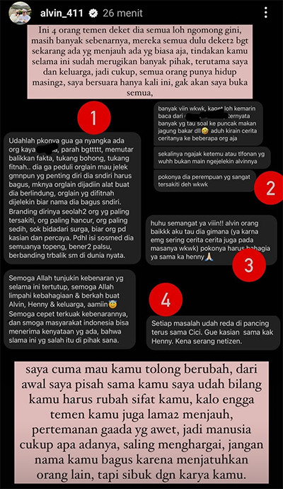 Ngaku Diselingkuhi Larissa Chou Berkali-Kali, Alvin Faiz Beri Peringatan Menohok