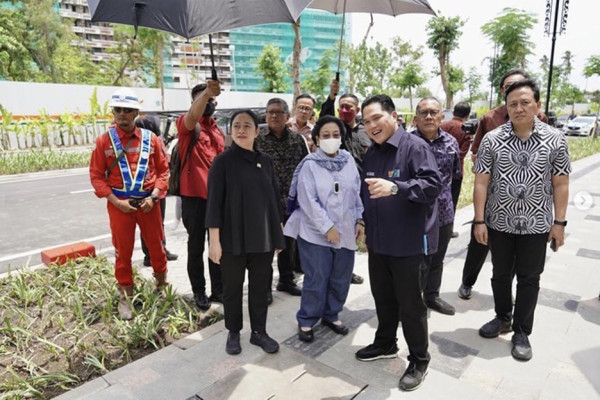 Kembangkan Warisan Bung Karno di Bali, Ini Momen Erick Thohir Dampingi Megawati
