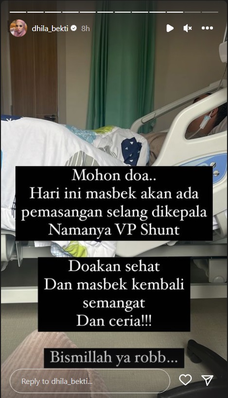 Aldila Jelita Minta Doa, Kepala Indra Bekti Kembali Dipasang Selang