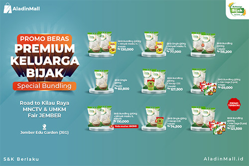 Kunjungi Booth AladinMall di UMKM Fair JEMBER Yuk! Dapatkan Diskon s.d 95% + Voucher + Gratis Ongkir