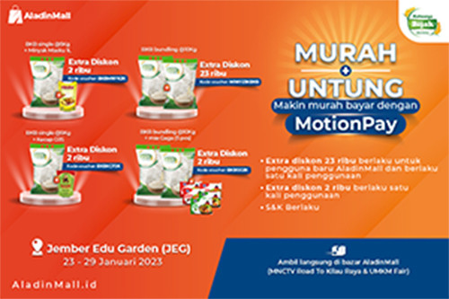 Kunjungi Booth AladinMall di UMKM Fair JEMBER Yuk! Dapatkan Diskon s.d 95% + Voucher + Gratis Ongkir