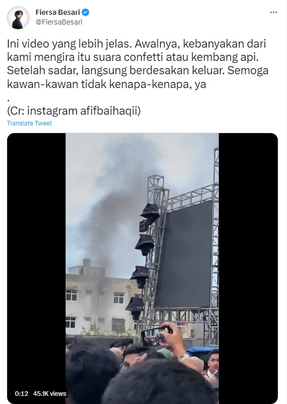 Penampilan Fiersa Besari di Atas Panggung Dihentikan Imbas Genset dan Lampu Meledak