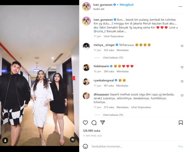 Pesan Ivan Gunawan untuk Bunda Corla yang Pulang ke Jerman Hari Ini