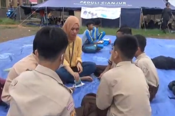Kehadiran MNC Peduli dan MNC University Disambut Ceria Anak-anak Korban Gempa Cianjur