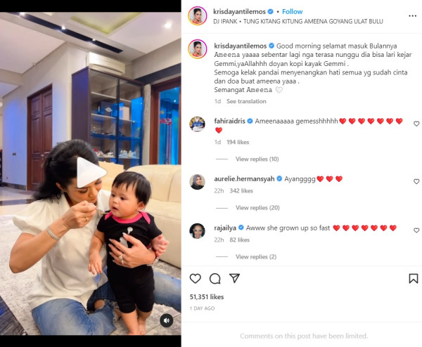 Krisdayanti Beri Ameena Minum Kopi, Netizen Ramai Protes
