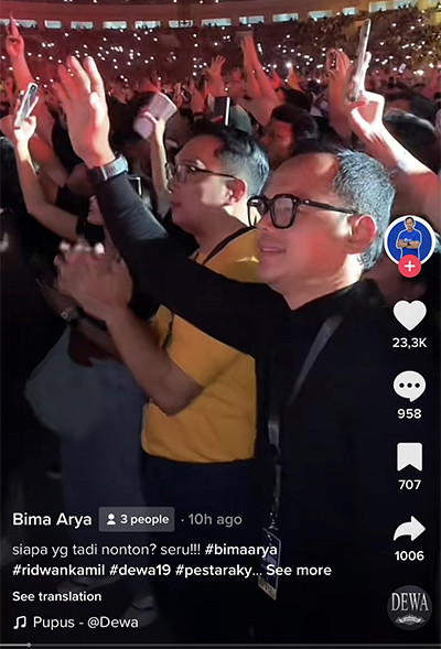 7 Pejabat yang Hadir dalam Konser Dewa 19 di JIS