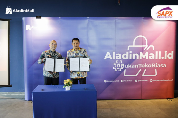 Ciptakan Pengalaman Belanja Online Gratis Ongkir, AladinMall Lakukan Signing Ceremony dengan SAP Express
