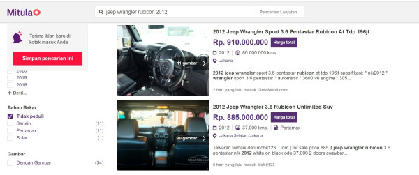 Jeep Rubicon yang Dipakai Mario Dandy Ternyata Buatan 2012 Harga Bekasnya Rp910 Juta