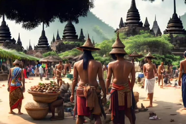 Dibangun Dinasti Sailendra dan Ditemukan Adipati Yogyakarta Tan Jin Sing, Begini Kemegahan Candi Borobudur Hasil Pencitaraan AI
