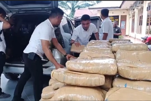 Edan! 2 Kurir Narkoba Kedapatan Bawa 1 Kg Sabu dan 233 Kg Ganja dari Aceh