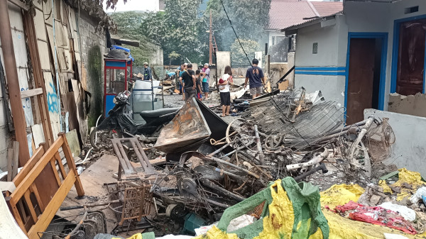 Penampakan Lokasi Kebakaran yang Hanguskan 87 Bangunan di Petojo Selatan