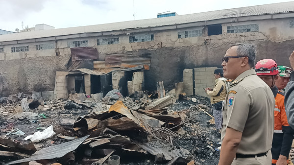 Penampakan Lokasi Kebakaran yang Hanguskan 87 Bangunan di Petojo Selatan