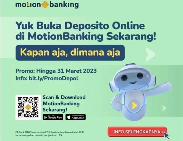 Lewat MotionBanking, Buka Deposito Online Cuma Rp200.000