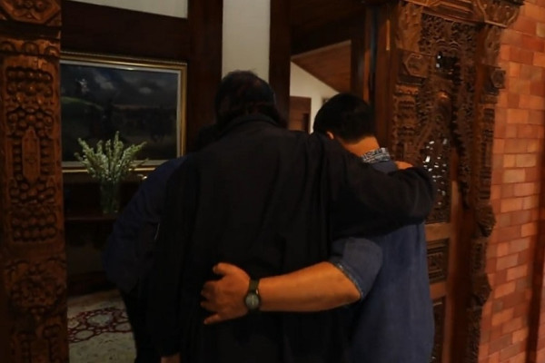 Momen Keakraban Prabowo dan Surya Paloh di Hambalang