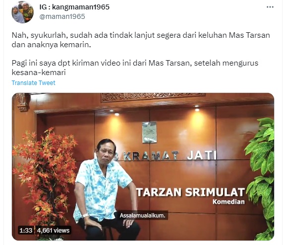 Tarzan Srimulat Bertemu Tim Keberatan ESDM soal Denda PLN Rp90 Juta, Terima Lakukan Pelanggaran