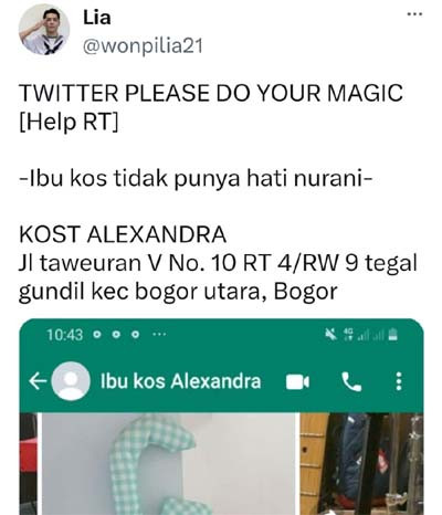 Viral! Curhatan Netizen soal Ibu Kos yang Tak Punya Hati Nurani