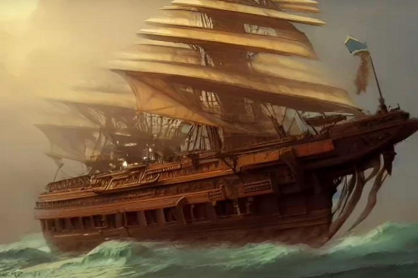 Dahsyat! Begini Penampakan Kekuatan Armada Laut Majapahit yang Dikomandani Mpu Nala Hasil Artificial Intelligence