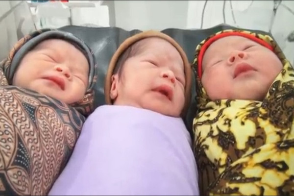 3 Bayi Kembar Lahir di Madina, 2 Laki-laki 1 Wanita
