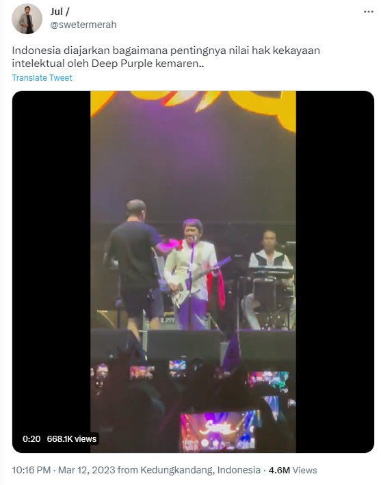 Rhoma Irama Ditegur Kru Deep Purple Imbas Mainkan Intro Smoke on the Water