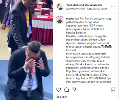 Komedian Reza Bukan Kini Resmi Jadi Pendeta, Nangis Tersedu-Sedu saat Dilantik