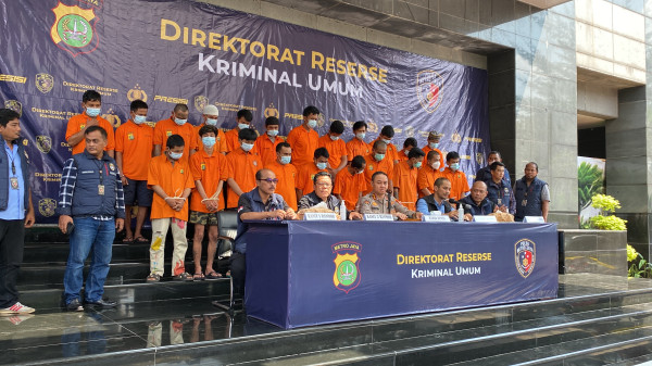 Polda Metro Jaya Pajang Puluhan Motor Hasil Curian 25 Tersangka