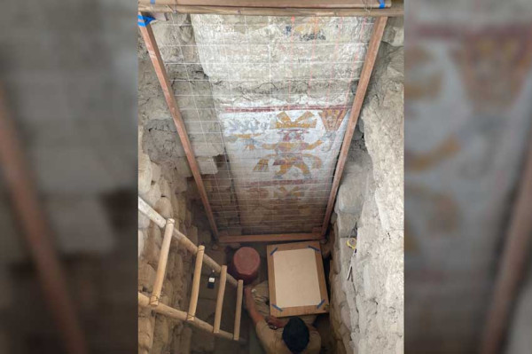 Mural Tertua Berusia 1.400 Tahun, Bergambar Muka Dua dengan Warna Menyala