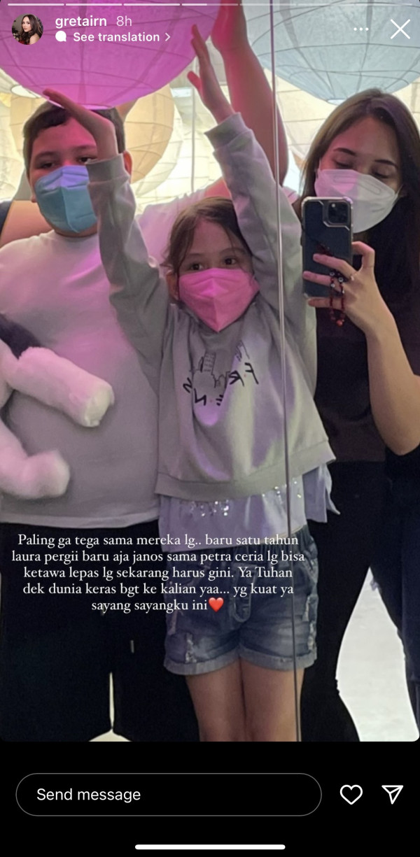 Greta Irene Khawatir Keadaan Adik usai Papa Gabor Meninggal Dunia