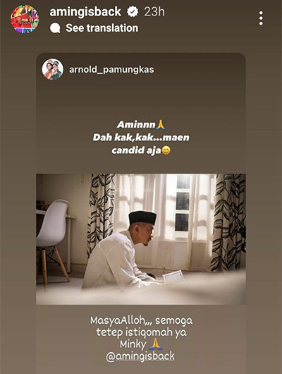 Didoakan Terus Istiqomah Ikuti Ajaran Agama, Aming: Amiin