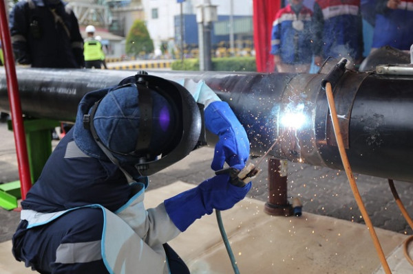 PGN Subholding Gas Pertamina Lakukan First Welding Infrastruktur Pipa Gas Bumi