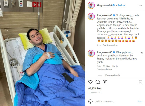 Nassar Dilarikan ke Rumah Sakit, Minta Doa Agar Bisa Goyang Lagi
