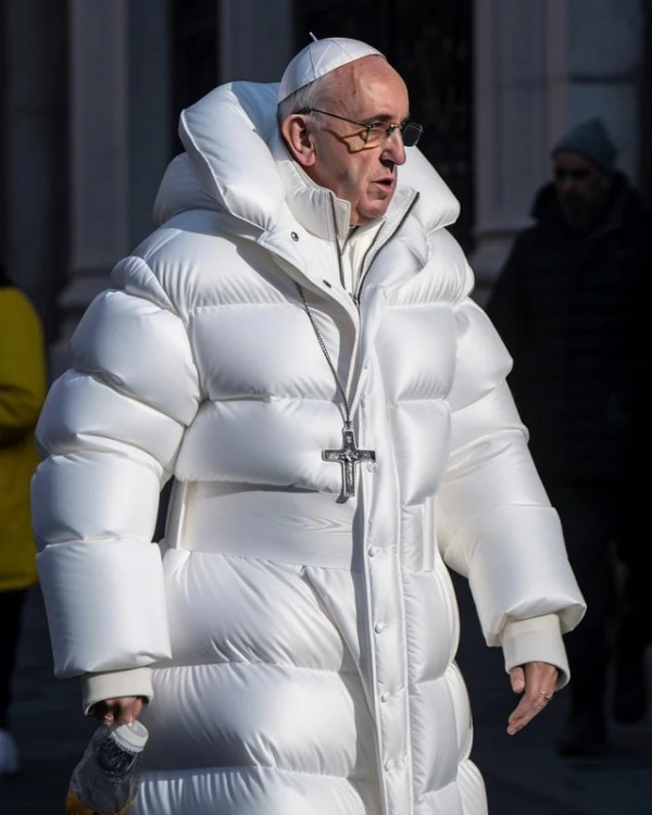 Viral Paus Fransiskus Pakai Jaket Puffer Putih Penuh Gaya Hebohkan Medsos