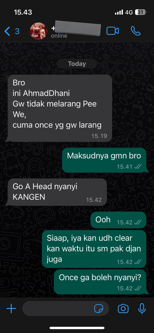 Hubungi Dochi Sadega, Ahmad Dhani Izinkan Pee Wee Gaskins Nyanyikan Lagu Dewa 19: Cuma Once yang Gue Larang