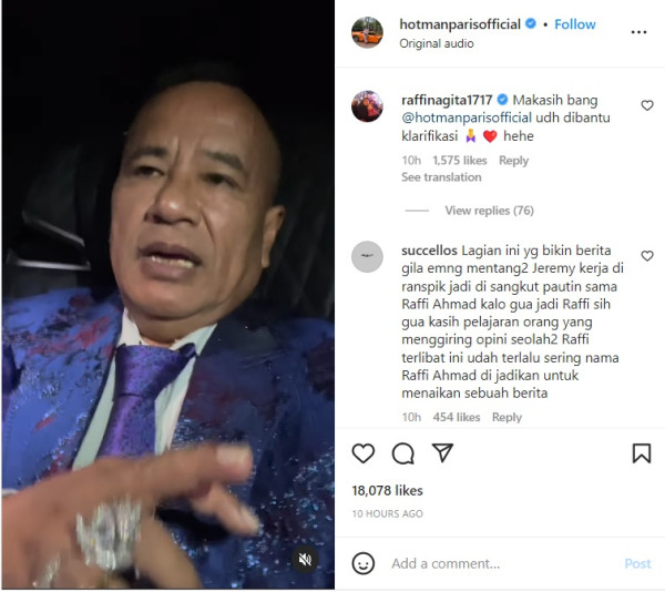 Hotman Paris Pastikan Artis Inisial R yang Terlibat Kasus Pencucian Uang Rafael Alun Bukan Raffi Ahmad
