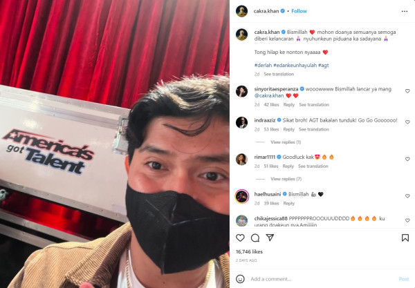 Cakra Khan Ikut Audisi America's Got Talent: Mohon Doanya