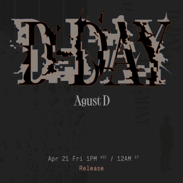Suga BTS Umumkan Rilis Album Solo D-DAY 21 April 2023