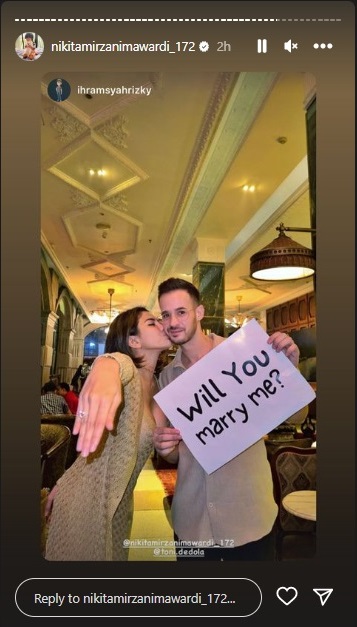 Ulang Tahun ke-37, Nikita Mirzani Dilamar Antonio Dedola