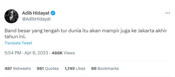 Heboh Band Besar Disebut Akan Konser di Jakarta, Netizen Duga Coldplay