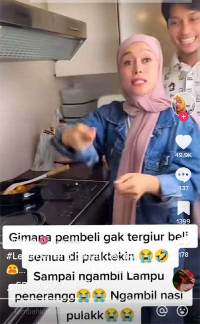 Lesti Kejora dan Rizky Billar Jualan Panci lewat Live TikTok, Aksi Leslar Jadi Omongan Netizen