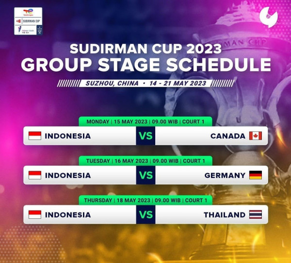 Jadwal Piala Sudirman 2023, Indonesia Boyong 20 Pebulu Tangkis Terbaik
