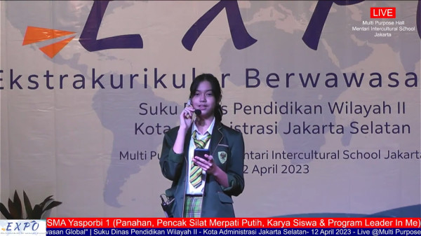 Stand SMA Yasporbi di Gelaran Jakarta Selatan Expo Dibanjiri Pengunjung