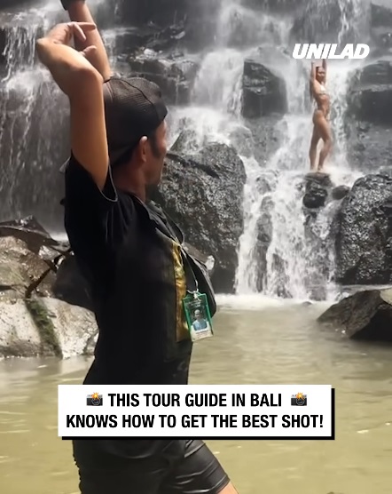 Viral! Pemandu Wisata Bali Bantu Turis untuk Pose di Air Terjun hingga Buatkan Video Estetik