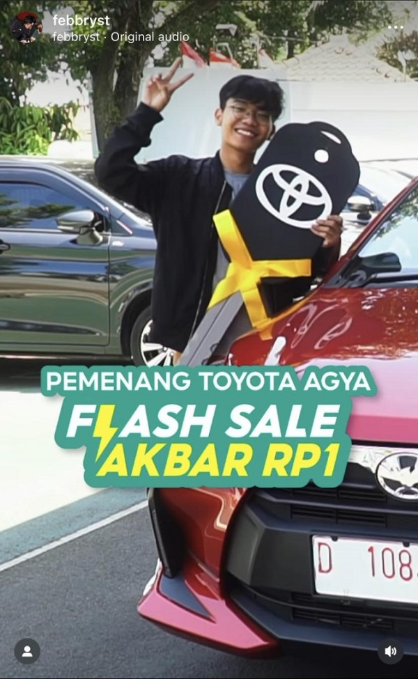 Viral Menangkan Mobil Flash Sale Shopee, Wajah Pria Ini Muncul di Baliho & LED Cimahi