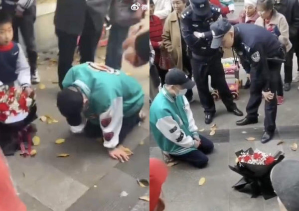 Viral! Demi Balikan dengan Mantan, Pria Ini Nekat Berlutut 21 Jam di Tengah Udara Dingin
