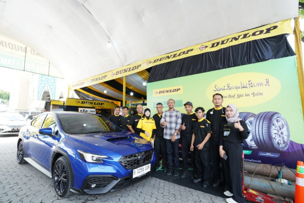 Asyik, Posko Mudik Dunlop Tawarkan Balancing Ban Mobil Gratis