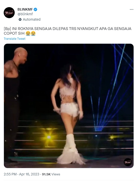 Heboh Rok Jennie BLACKPINK Copot saat Tampil di Coachella