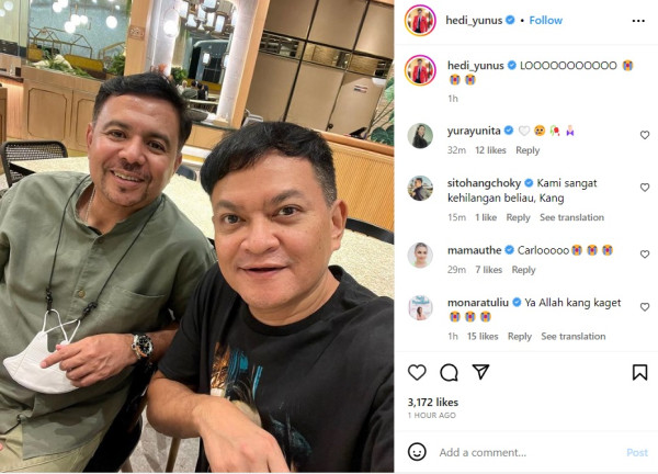 Ucapan Duka Cita dari Para Artis Terus Mengalir Iringi Kepergian Carlo Saba