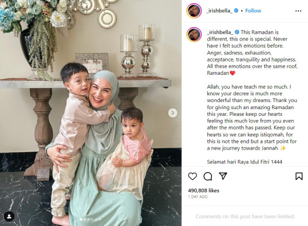 Irish Bella Jalani Ramadan dan Lebaran Tanpa Ammar Zoni, Singgung soal Kemarahan hingga Kesedihan